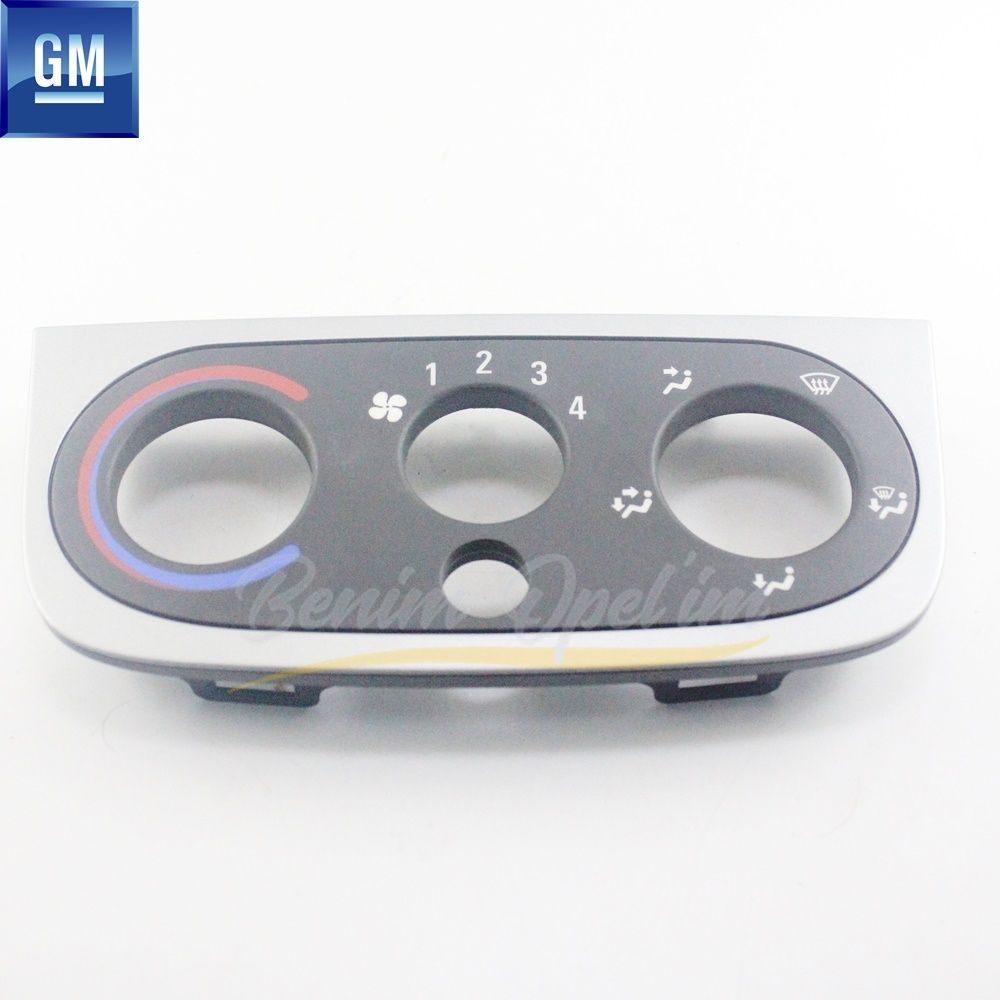 Product Code : 13228875 - Single Button Heater Control Bezel Matte Chrome Opel Corsa C, Combo C, Tigra B GM Genuine 13228875 - 7209117