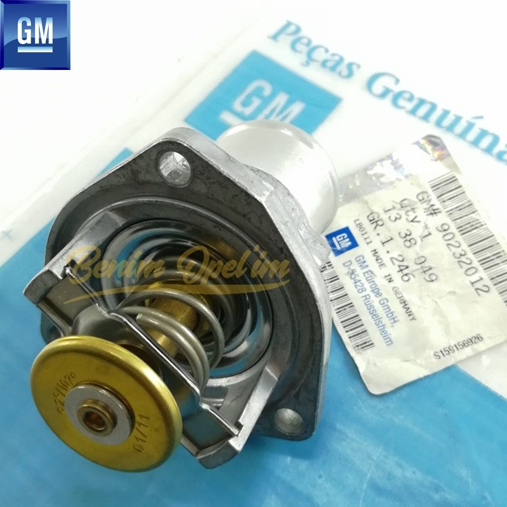 Thermostat Complete 1.8/2.0 Engine Opel Omega A B, Vectra A B, Calibra, Frontera A GM Original 1338049 - 90232012 - 90232012