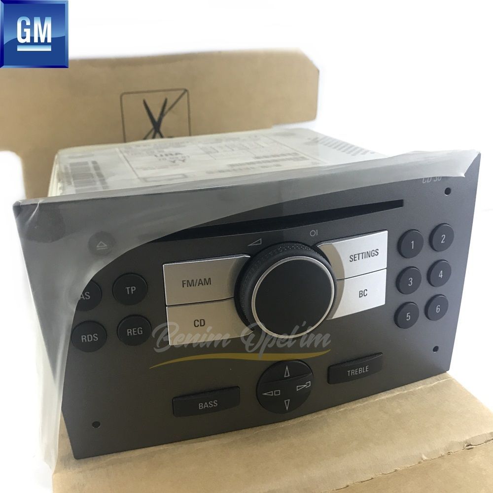 Opel Astra H, Zafira B Radio And Cd Player Metallic Grey (Cd 30) GM Genuine 6780320 - 93183869