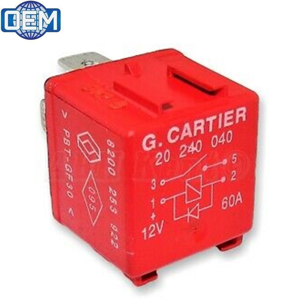 Renault Flasher Role 4 Plug Red 12V 60Amp. G.Cartier Original 20240040 - 8200253922