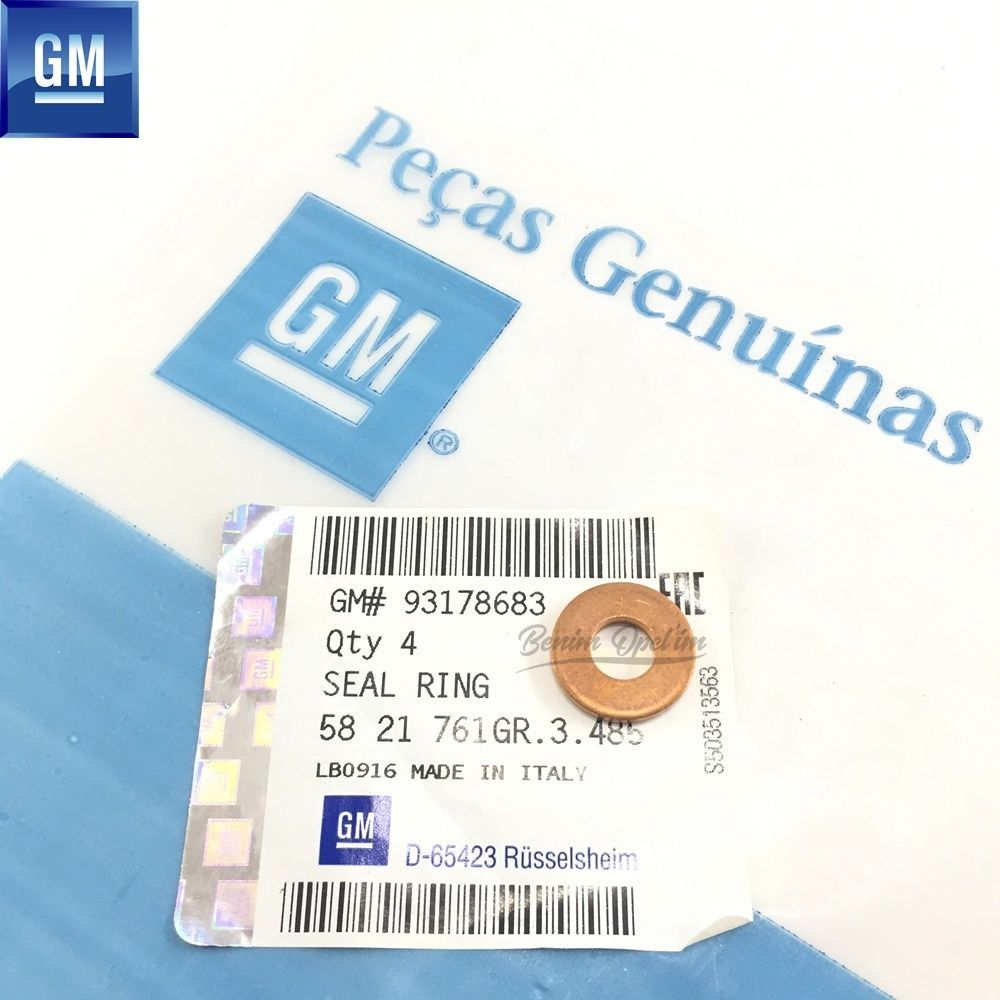 Injector Seal Oring Opel Astra H, Astra J, Insignia A, Vectra C, Zafira B, Zafira C 1.9/2.0 GM Genuine 5821761 - 93178683