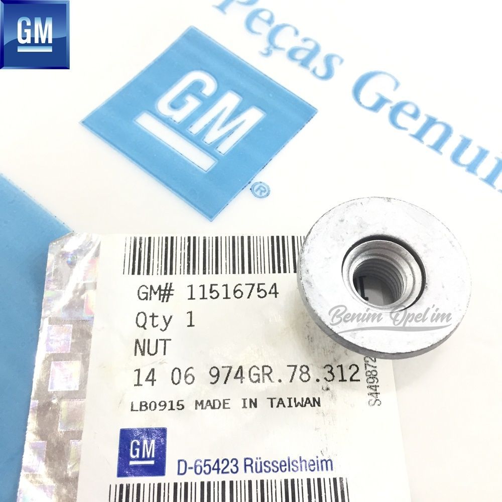 Engine And Transmission Coupling Nut M10X1.5mm Chevrolet Cruze, Opel Astra J, Astra K, Insignia A, Zafira C GM Genuine 1406974 - 11516754 - 11516754