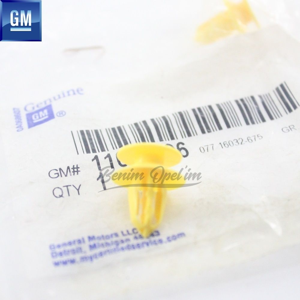 Door Trim Clip Yellow 4X15mm Chevrolet Aveo, Cruze, Trax, Opel Mokka GM Genuine 11610606 - 2073050