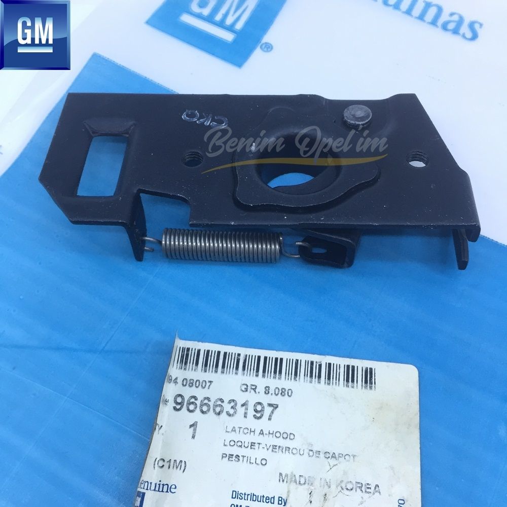 Product Code : 96663197 - Chevrolet Spark M200 Bonnet Lock Bottom Latch GM Genuine 96663197