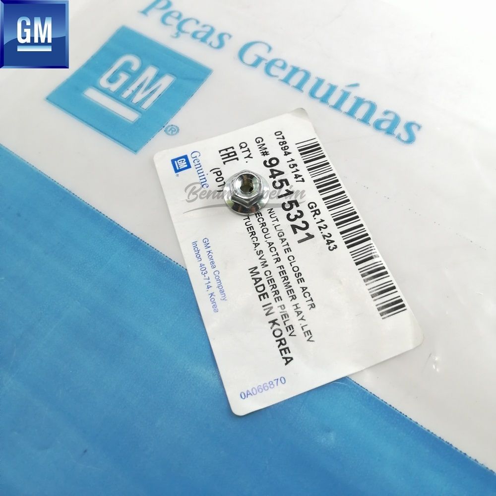 Product Code : 94515321 - M5 Cap Nut Chevrolet Aveo, Captiva, Kalos, Spark GM Genuine 94515321