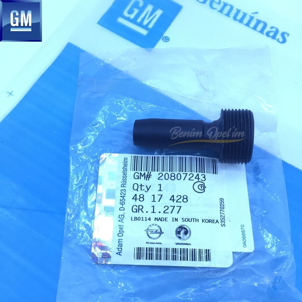 Chevrolet Captiva, Opel Antara Lower Radiator Vent Plug GM Genuine 4817428 - 20807243