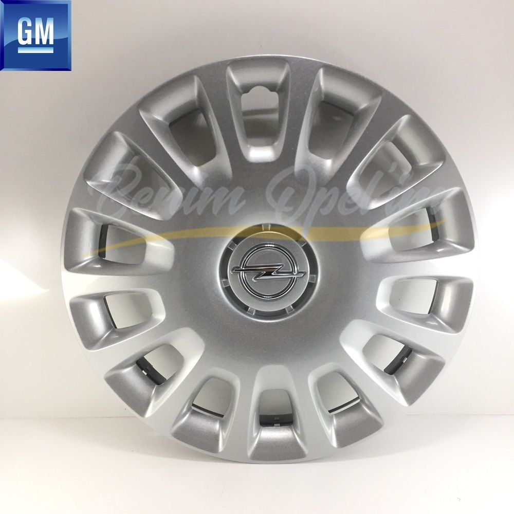 Opel Corsa D, Corsa E, Adam Wheel Cover Silver Grey 5.5Jx14 Inch Code: Pe 1 Piece Price GM Original 13211852 - 6006092