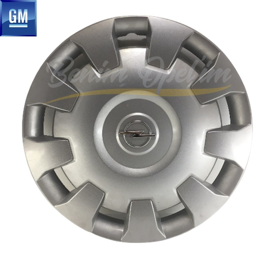 Wheel Cover Silver Grey 6.1/2X16 Inch Opel Astra G, Zafira A, Vectra C 1 Piece Price GM Genuine 13209783 - 24413164