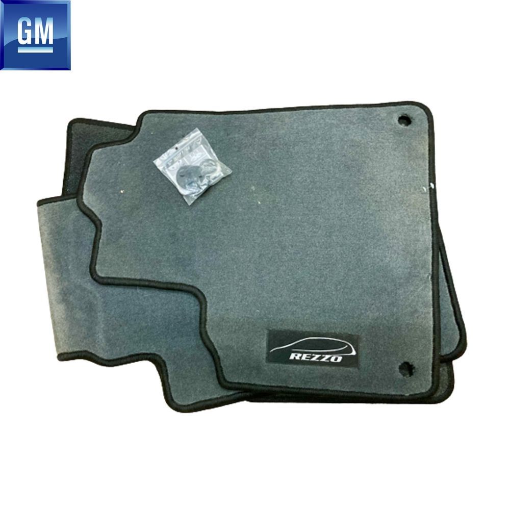 Chevrolet Rezzo Carpet Floor Mats Smoked Rezzo Emblem GM Genuine X0079051