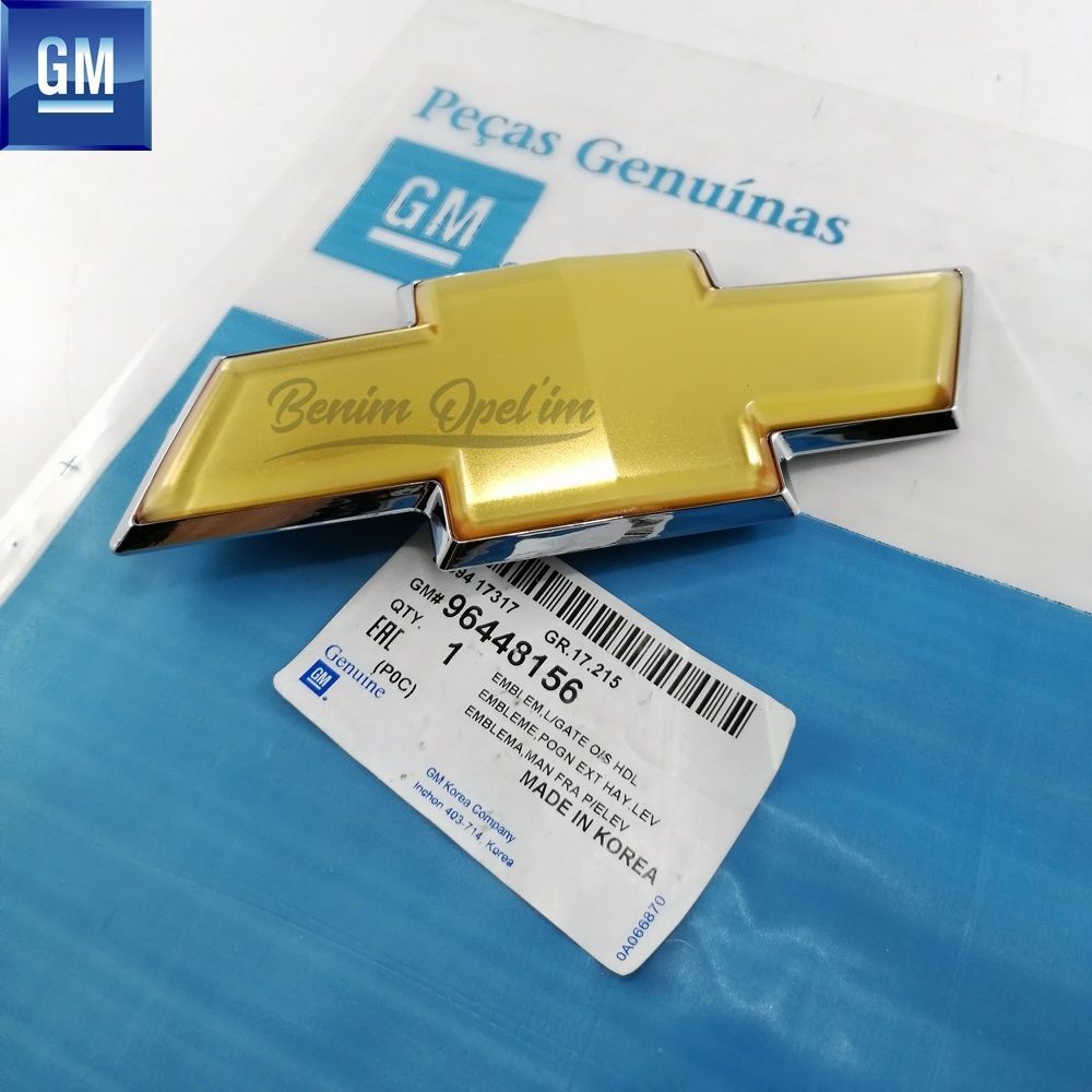 Product Code : 96448156 - Chevrolet Captiva C100 Rear Trunk Emblem (Chevrolet) GM Genuine 96448156