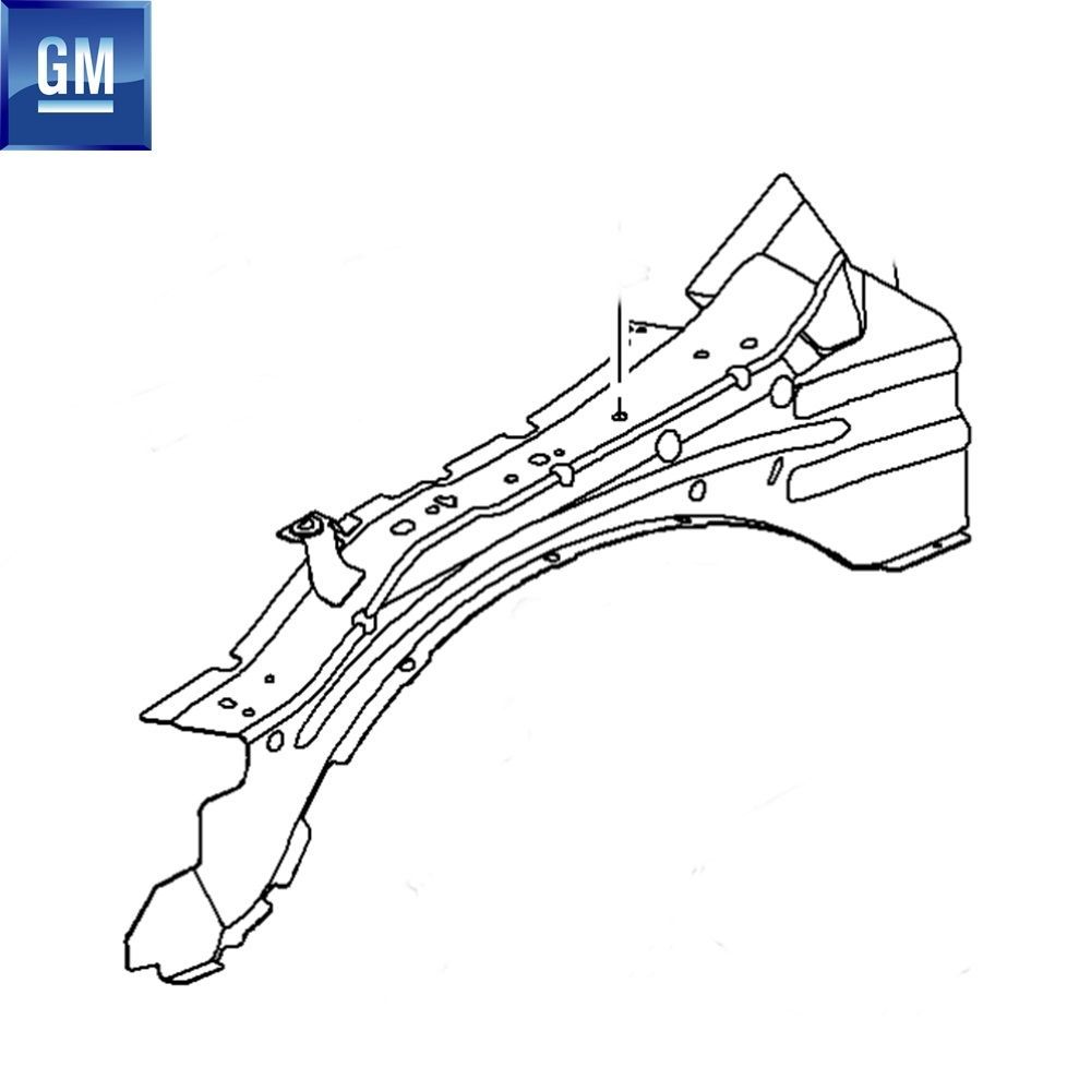 Opel Insignia A Right Front Wheelhouse Sheet (Outrigger) GM Genuine 6110174 - 13277305