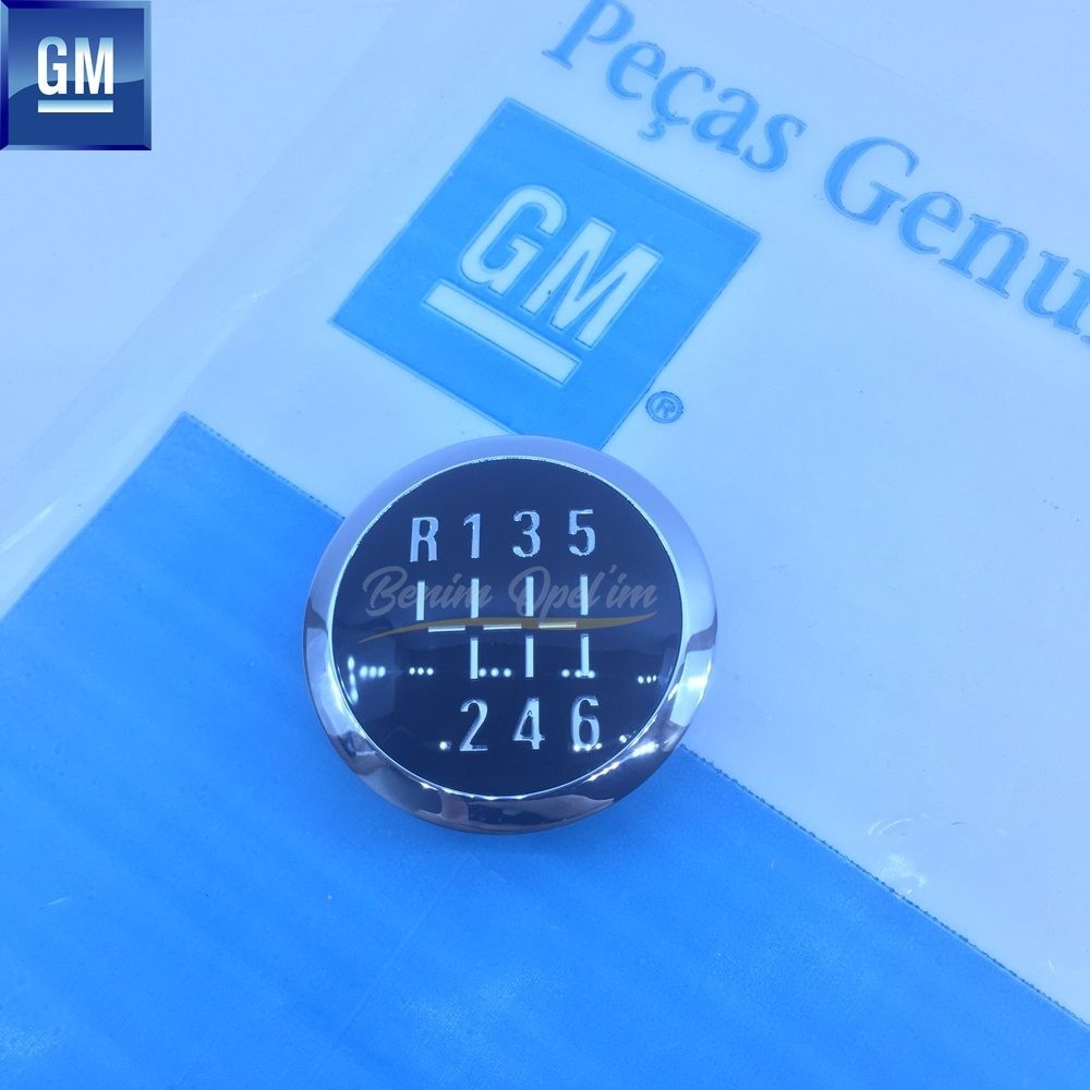 Product Code : 738936 - Opel Astra H 6 Forward Gear Knob Top Plate 39mm Black (Chrome Framed) GM Genuine 738936 - 93191211