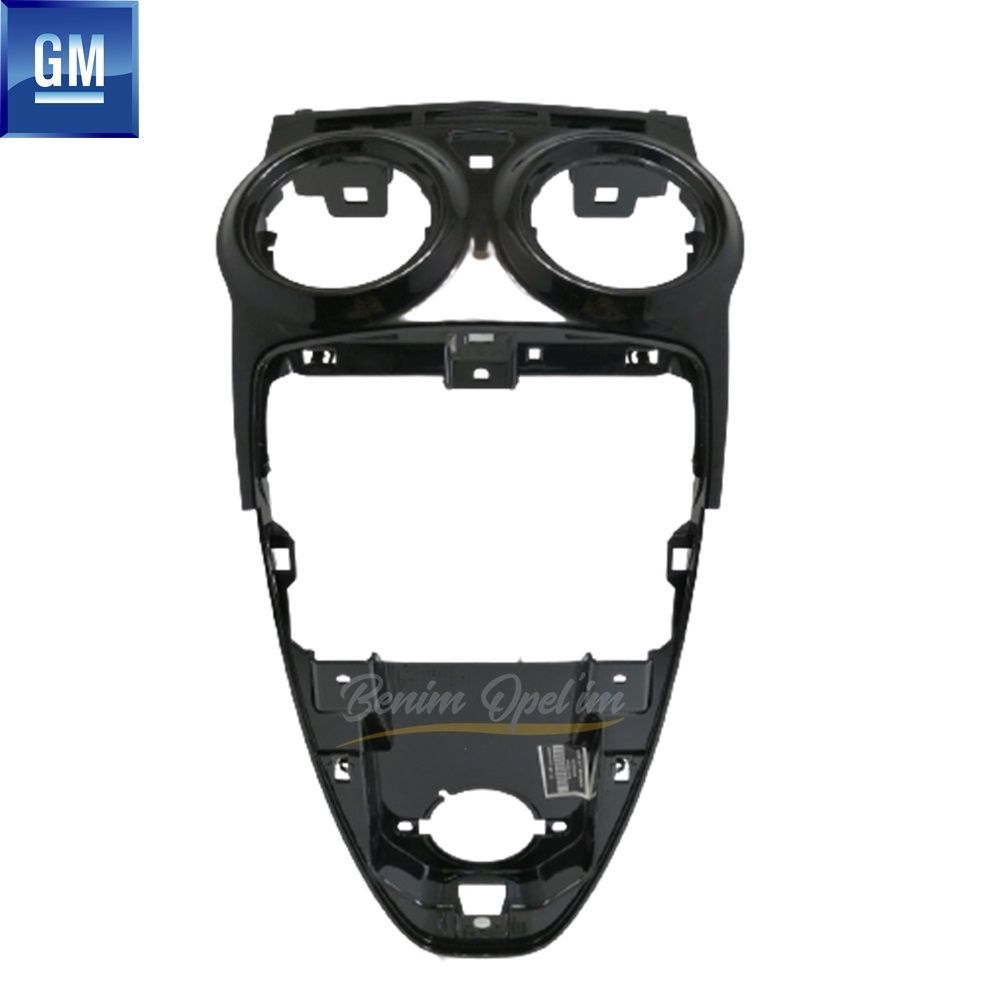 Opel Corsa D Centre Front Chest Ventilation Frame Piano Black GM Genuine 2208384 - 13295122