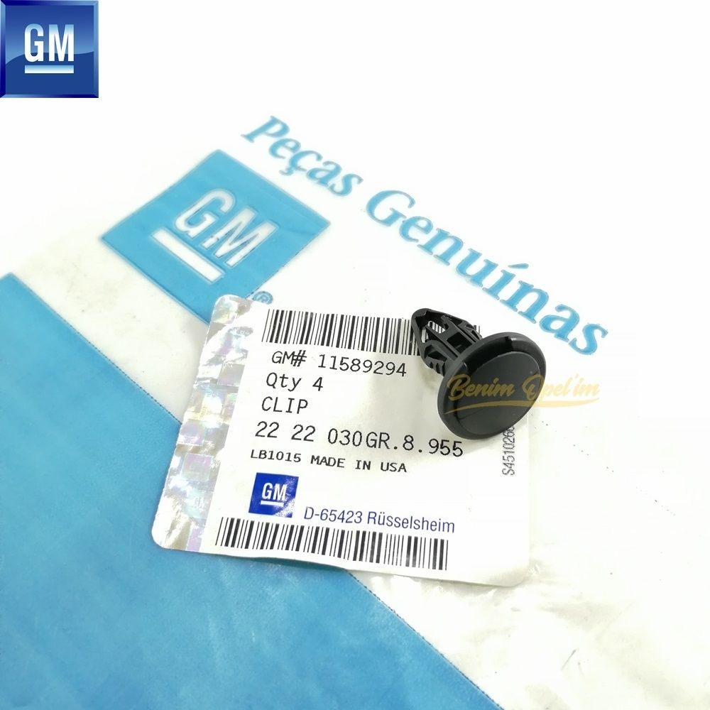 Product Code : 2222030 - Opel Meriva B Rear Boot Floor Trim Clip Black GM Genuine 2222030 - 11589294