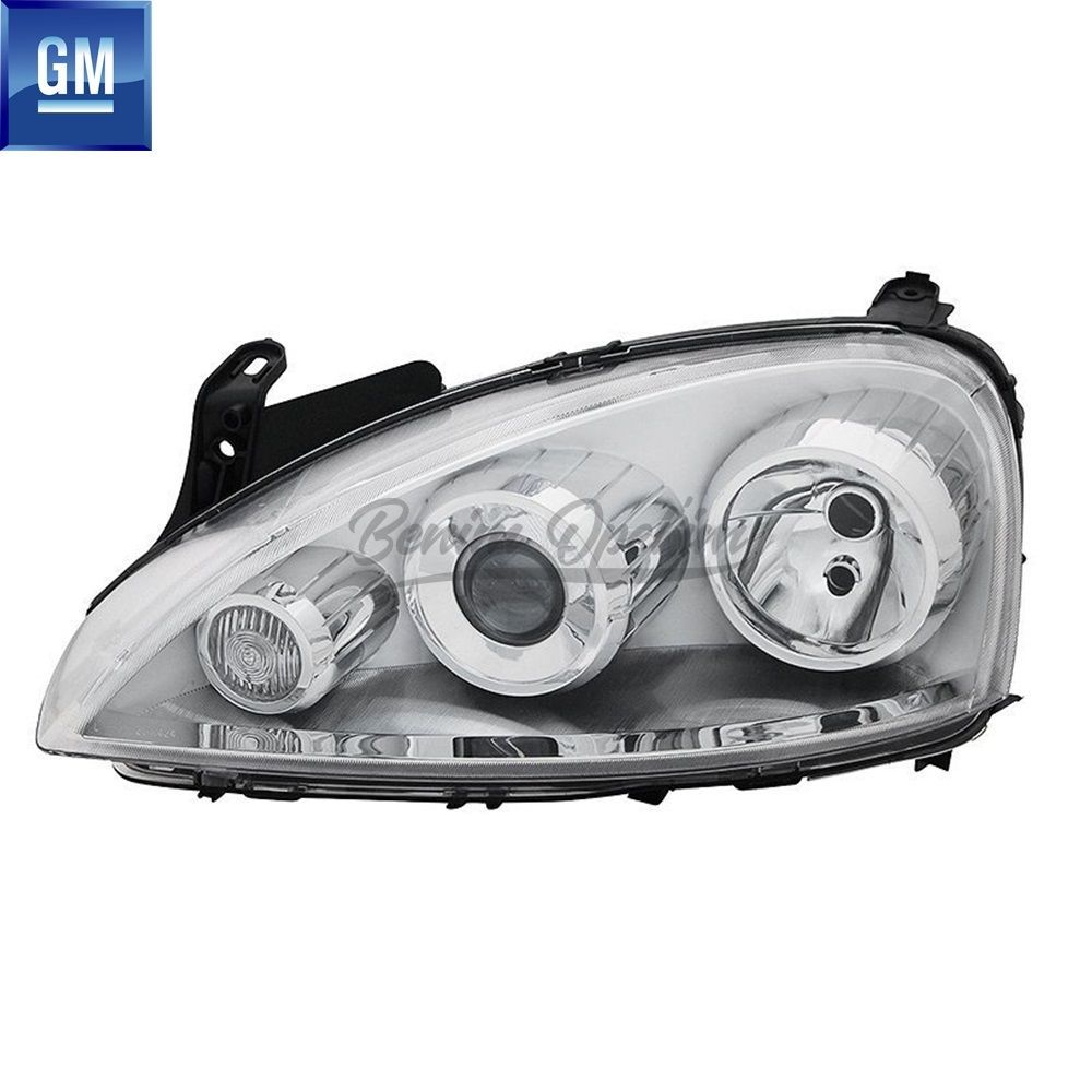 Opel Corsa C Sport Cosmo Lenticular Left Front Headlamp (Gt, Eu) GM Genuine 1216177 - 93188581