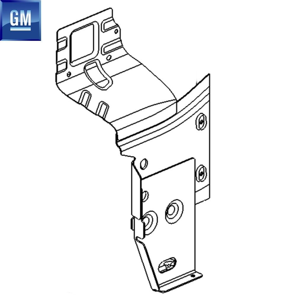 Opel Insignia A Right Front Chassis Handle Outer Cover Short (Closure Plate) GM Genuine 202039 - 22980600