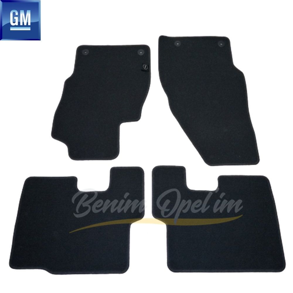 Product Code : 1724076 - Opel Corsa D Opel Emblem Carpet Floor Mats Black GM Genuine 1724076 - 93199426