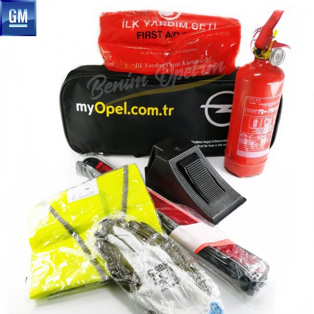 Complete Myopel Traffic First Aid Kit Black (Safety Kit) GM Original 1716485 - 13312917