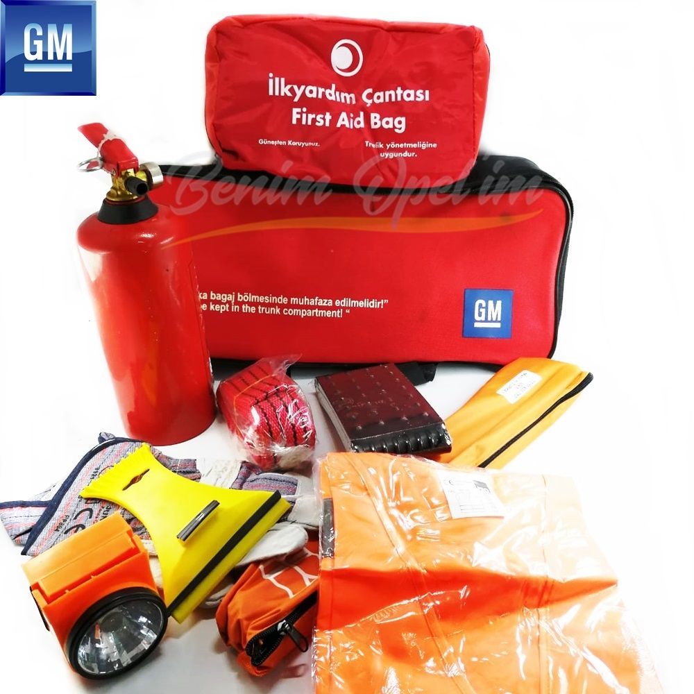 Classic Complete Opel Traffic First Aid Kit Red (Safety Kit) GM Original 91141004 - 91132373