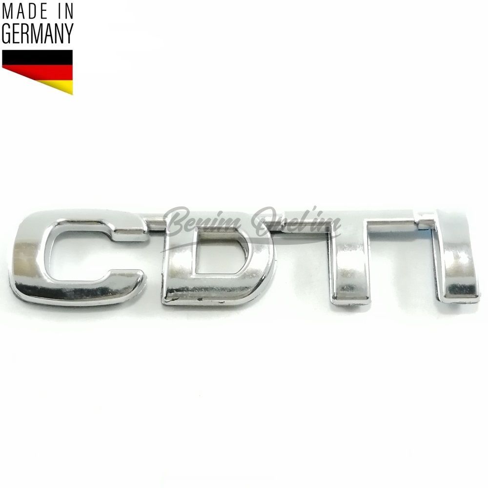 Product Code : 5177347G - Rear Boot Lid CDTI Lettering Chrome Opel Mokka, Insignia, Corsa D, Corsa E, Astra J, Vectra C Imported Best Quality 5177347