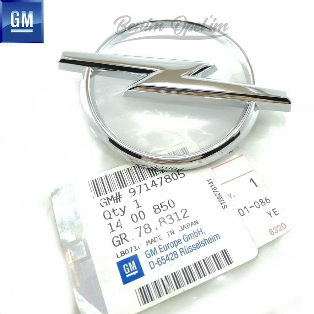 Product Code : 1400850 - Opel Campo Front Engine Bonnet Opel Emblem Chrome GM Genuine 1400850 - 97147805