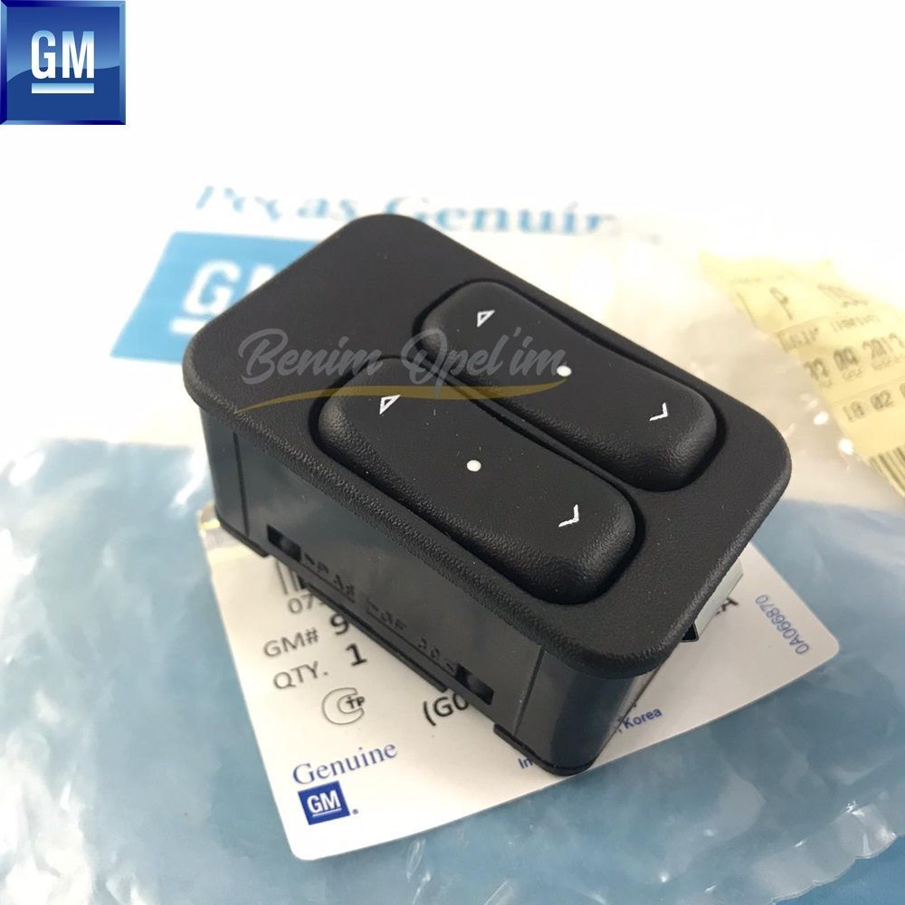 Opel Astra G Dual Left Front Window Lift Button Black (Lt) GM Genuine 6240107 - 9100301