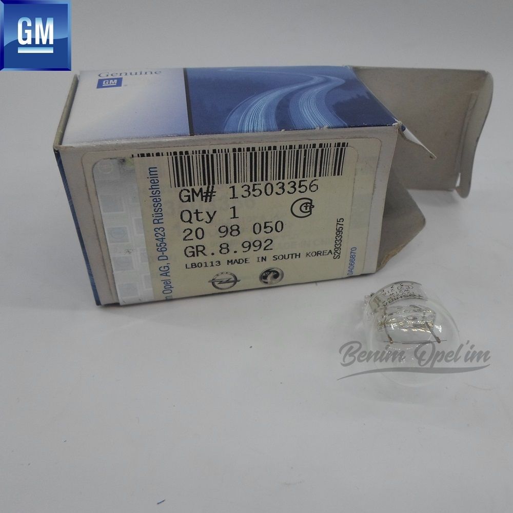 Rear Fog Lamp Bulb 12V/21W Chevrolet Cruze, Opel Mokka, Trax GM Original 2098050 - 13503356