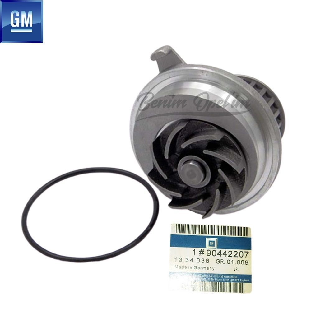 Complete Recirculation Water Pump 2.0 (20XE C20XE) Opel Astra F, Calibra, Kadett E, Vectra A GM Genuine 1334038 - 90442207