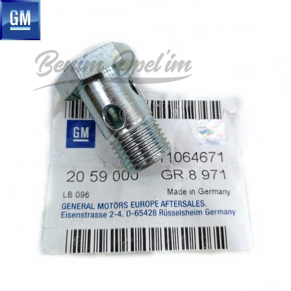 Product Code : 2059000 - Oil Filter Fitting Screw (Perforated Oil Plug) Opel Astra F G, Zafira A, Omega A B, Vectra A B, Calibra, Frontera A GM Genuine 2059000 - 11064671