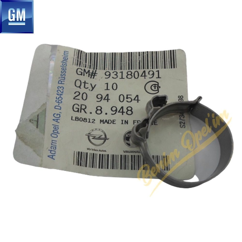 Bay, Pass And Water Hose Clamp 1.9 Diesel Opel Astra H, Vectra C, Zafira B GM Genuine 2094054 - 93180491 - 93180491