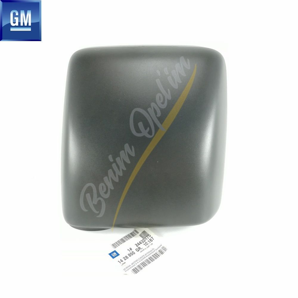 Opel Combo C Left Outside Rear View Mirror Cover Smoked GM Genuine 1428860 - 24432475