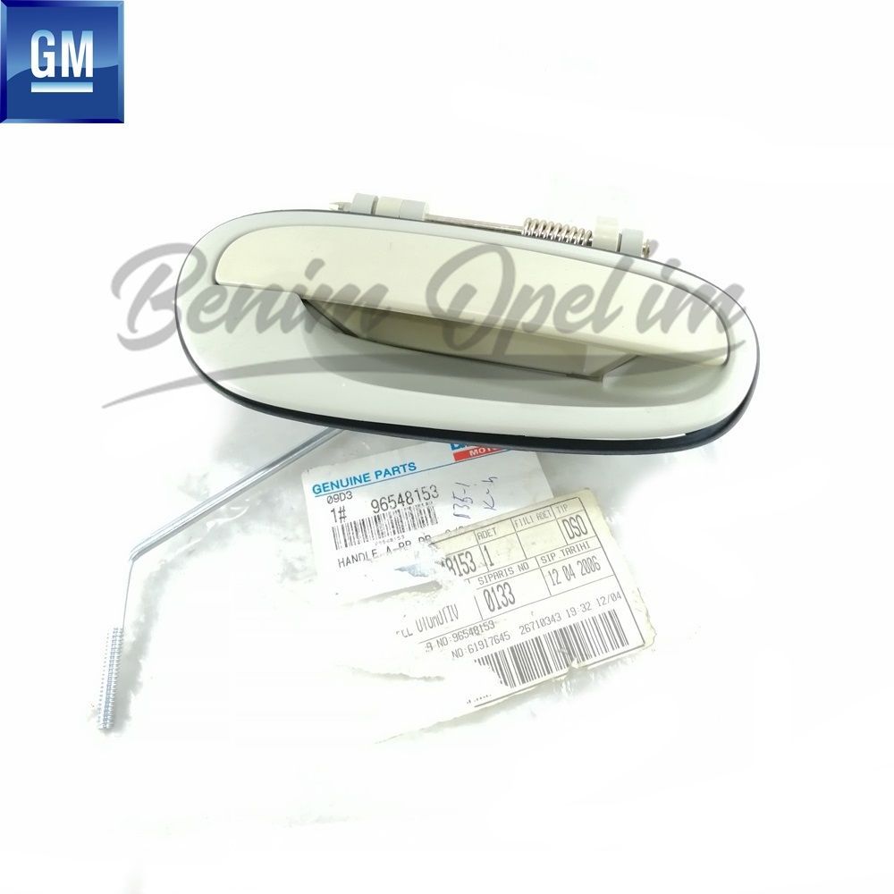 Product Code : 96548153 - Chevrolet Lacetti 04 Right Rear Door Exterior Opening Handle Lined GM Genuine 96548153