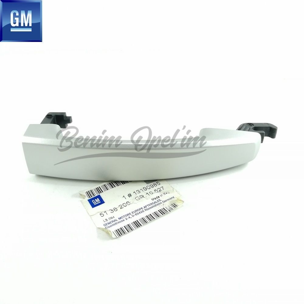 Opel Astra H, Zafira B Door Exterior Release Handle Grey (Keyless Entry) GM Genuine 5138206 - 13190985