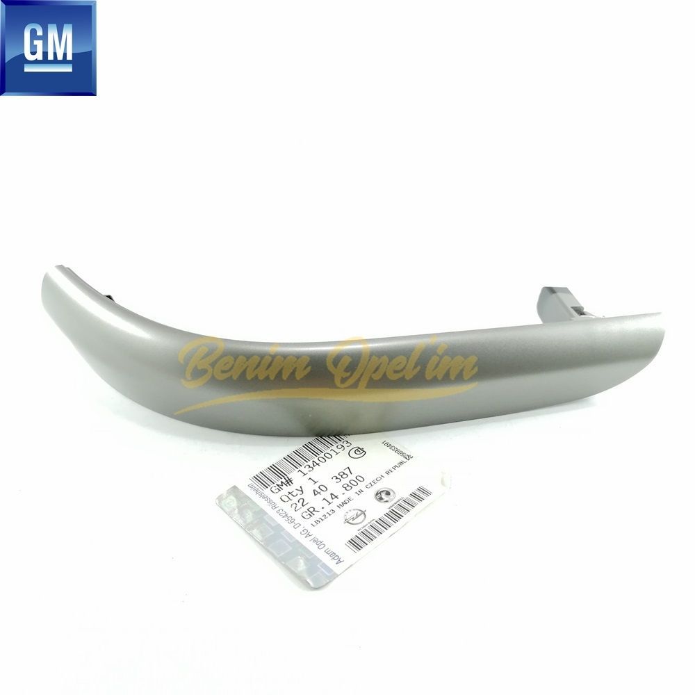 Opel Astra J Right Rear Door Handle Cover Silver Grey GM Genuine 2240387 - 13400193