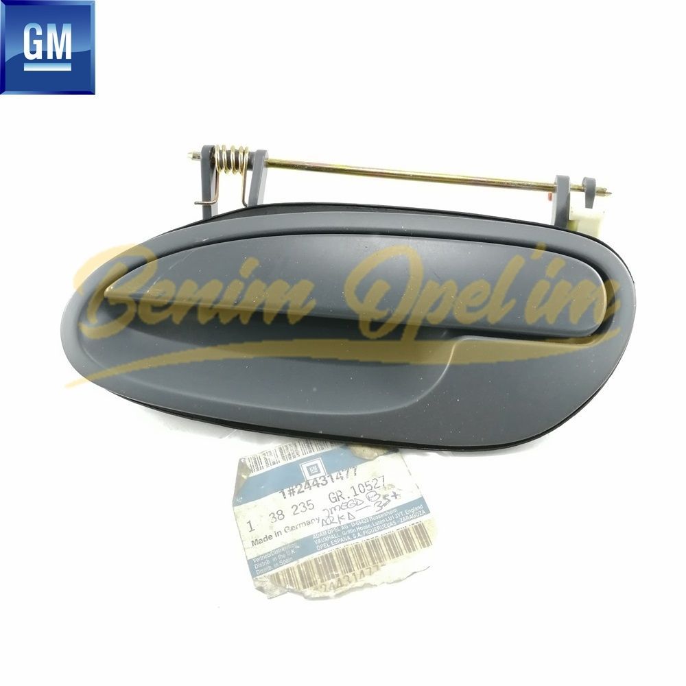 Opel Omega B Left Rear Door Exterior Opening Handle Lined GM Genuine 138235 - 90435163