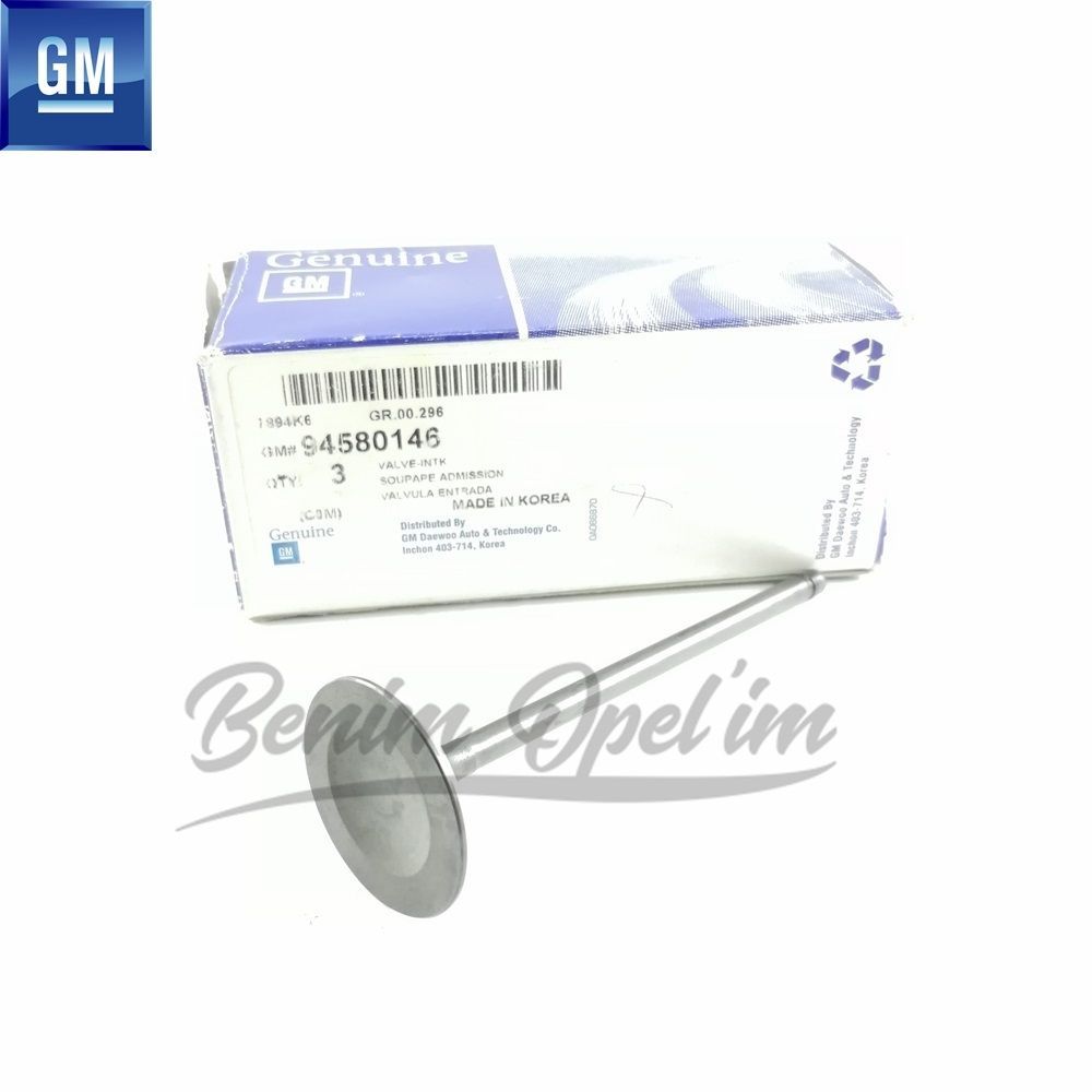 Product Code : 94580146 - Chevrolet Aveo, Spark, Kalos Intake Valve 1.2 GM Genuine 94580146