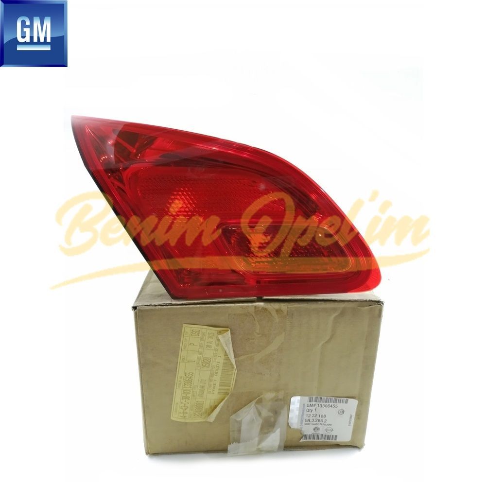 Opel Astra J HB Left Rear Inner Tail Light (Tailgate Brake Light) GM Genuine 1222108 - 13306455 - 13306455