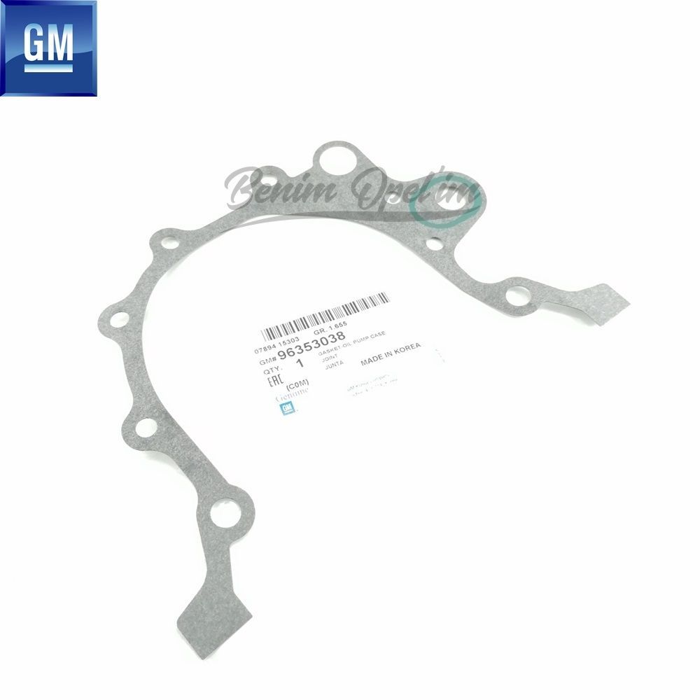 Chevrolet Aveo, Spark Oil Pump Gasket 1.2 8V GM Genuine 96353038