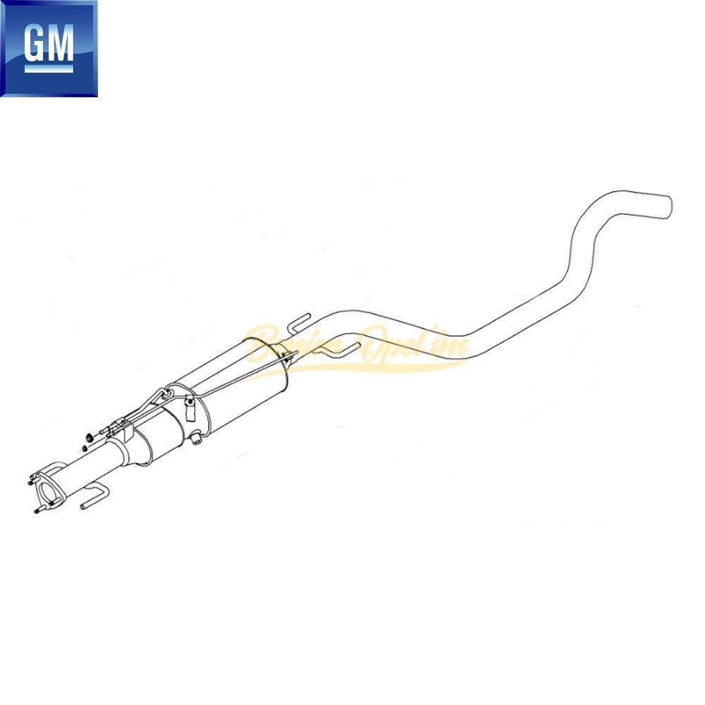 Opel Zafira B Catalyser Particle Filter Medium Exhaust 1.9 Diesel GM Original 5850140 - 55352161 - 55352161