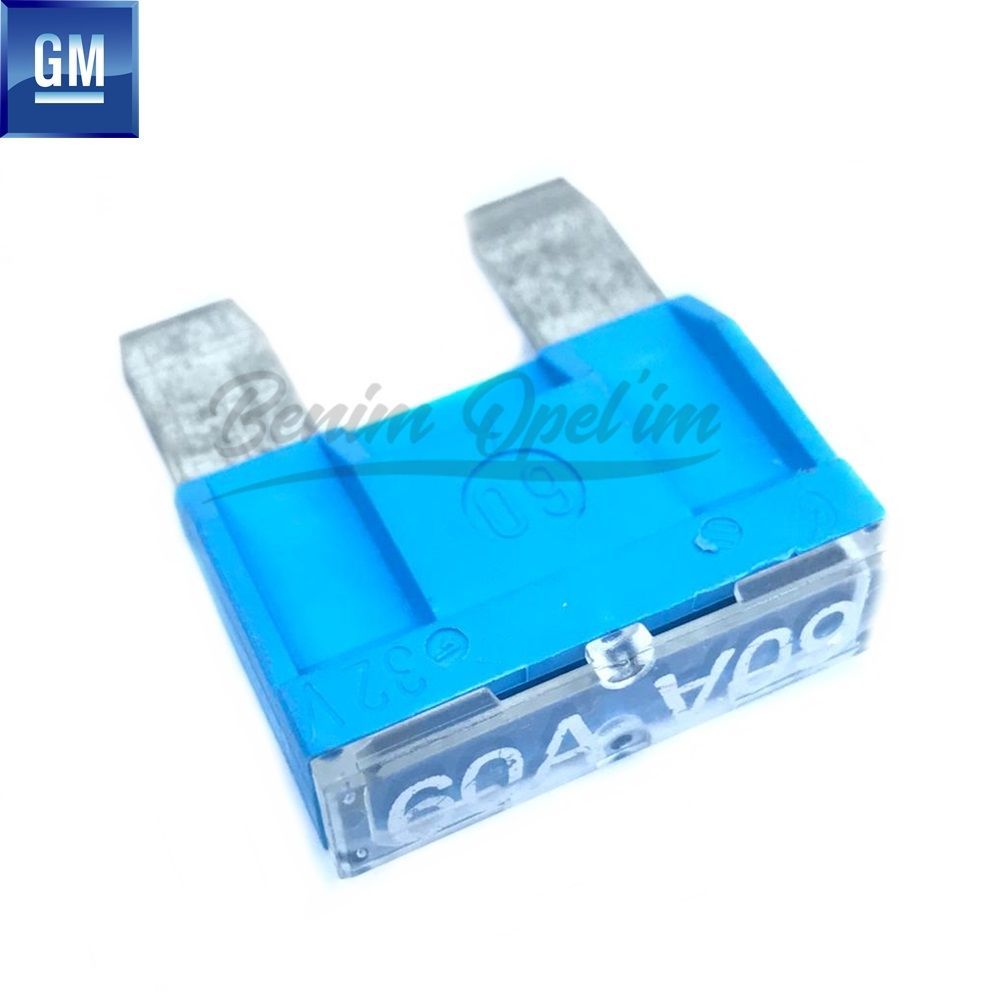 Opel And Chevrolet Blue 60 Amp Big Fuse 3.0X3.2Cm GM Original 1238284 - 90386024