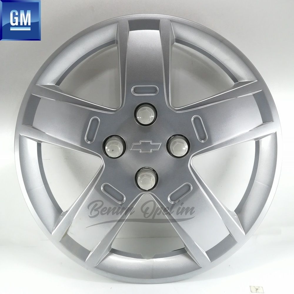 Product Code : 96653139 - Chevrolet Aveo, Kalos Wheel Cover Silver Grey 5 Spoke 15 Inch Code: F9 1 Piece Price GM Genuine 96653139