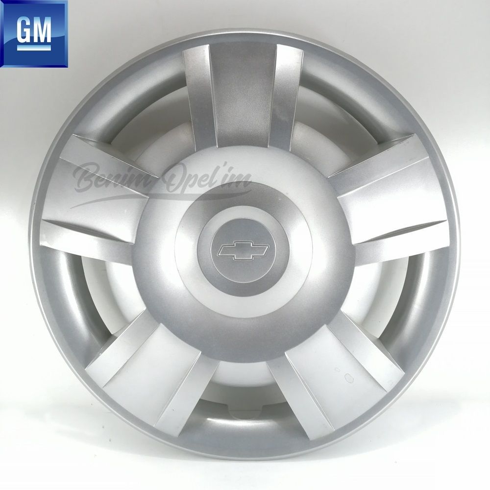 Product Code : 96452296 - Chevrolet Aveo T200, Kalos Wheel Cover Silver Grey 5 Spoke 14 Inch 1 Piece Price GM Genuine 96452296