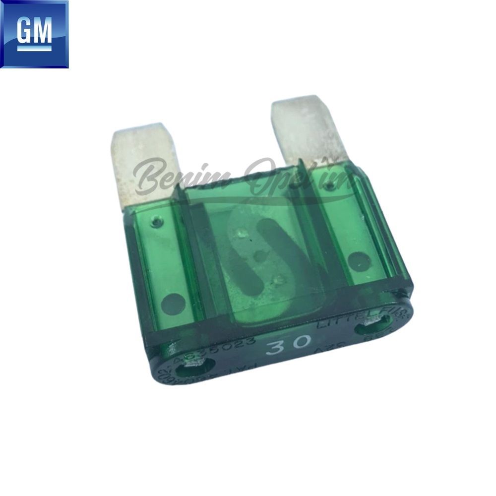 Opel And Chevrolet Green 30 Amp Big Fuse 2.9X3.5Cm GM Original 1238332 - 90357769