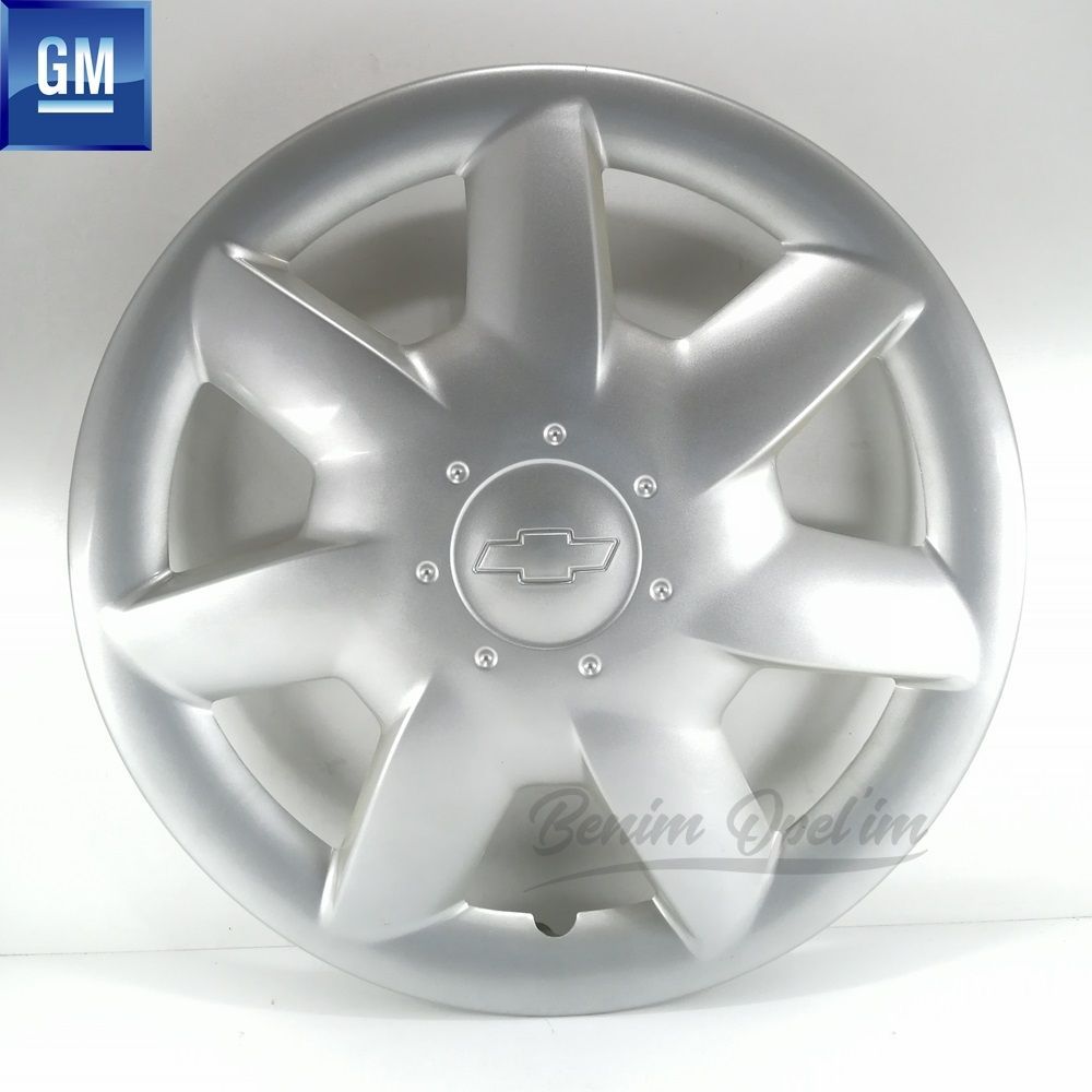 Chevrolet Rezzo U100 Wheel Cover Silver Grey 7 Spoke 15 Inch 1 Piece Price GM Genuine 96452292