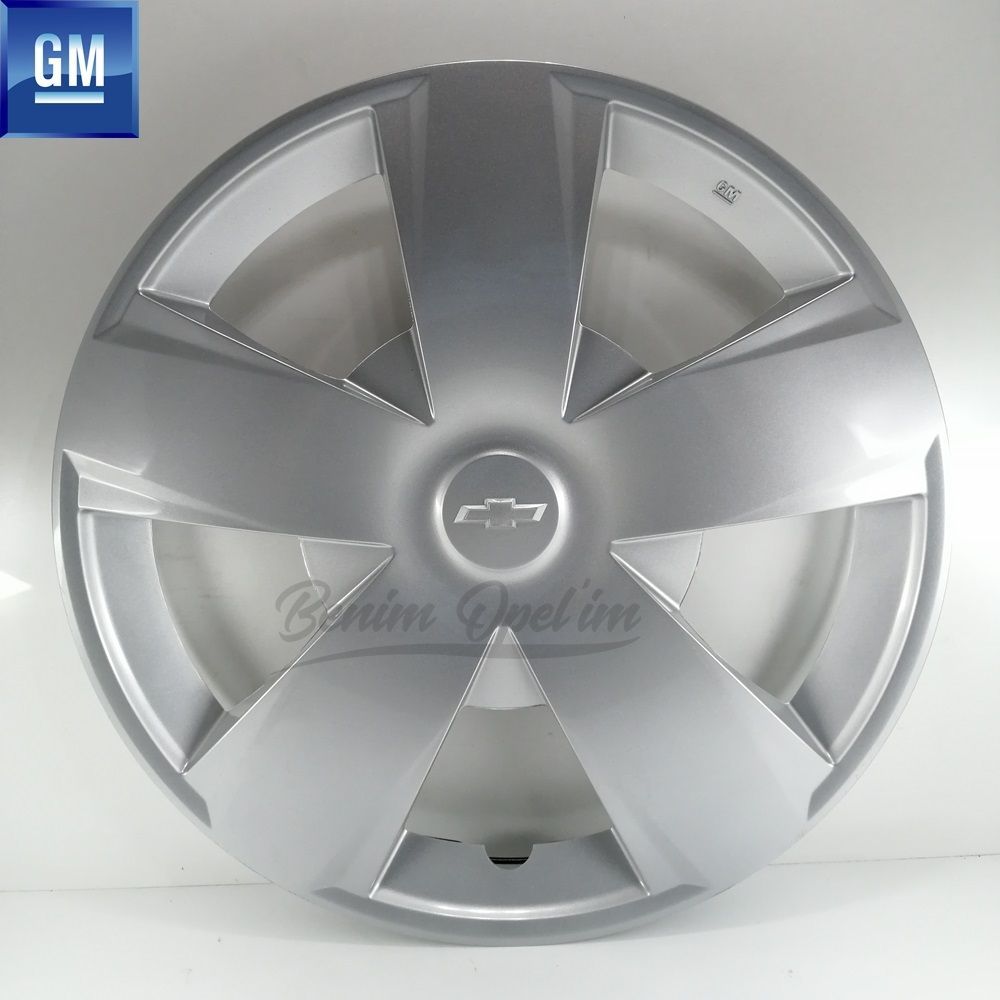 Chevrolet Aveo T300 Wheel Cover Silver Grey 5 Spoke 15 Inch 1 Piece Price GM Genuine 95154381 - 95021130