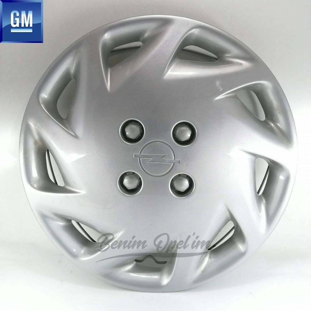 4 Lug Wheel Cover Silver Grey 5.1/2J X14 14 Inch Opel Astra F Calibra Corsa B Tigra A Vectra A 1 Piece Price GM Genuine 1006795 - 90510696 - 90510696