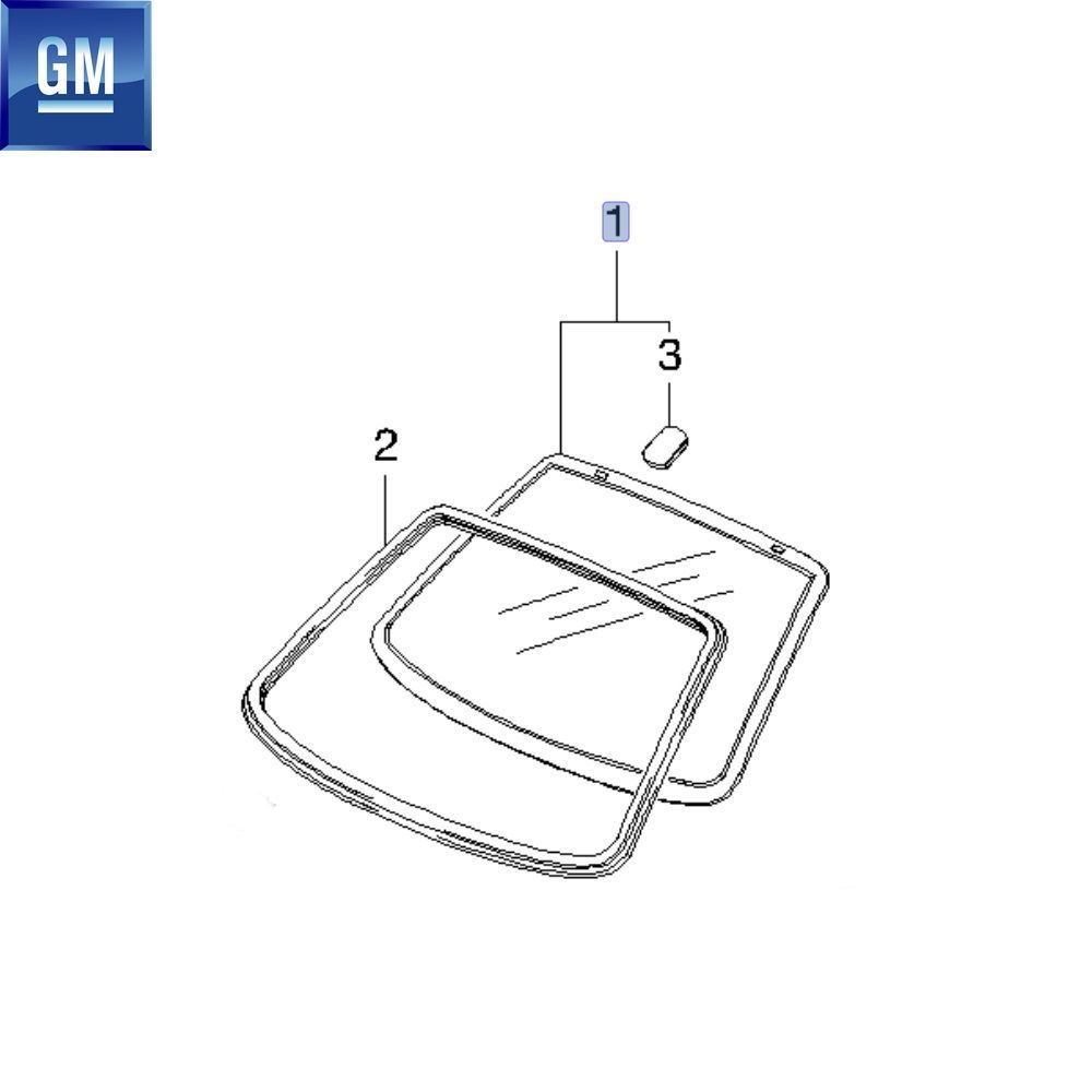 Chevrolet Lacetti Heating Striped And Antenna Windscreen GM Original 96423420