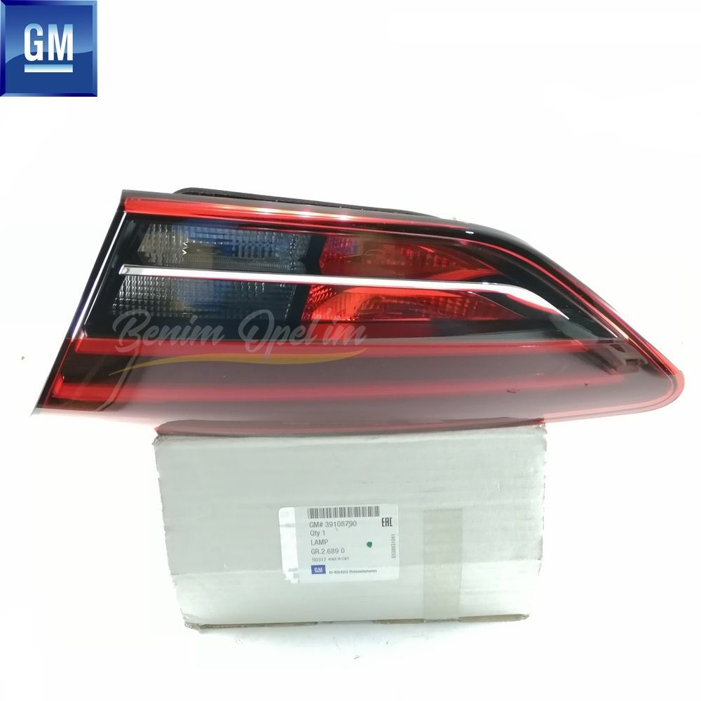 Opel Insignia B Led Right Rear Interior Tail Light (Tailgate Brake Light) GM Original 39108790