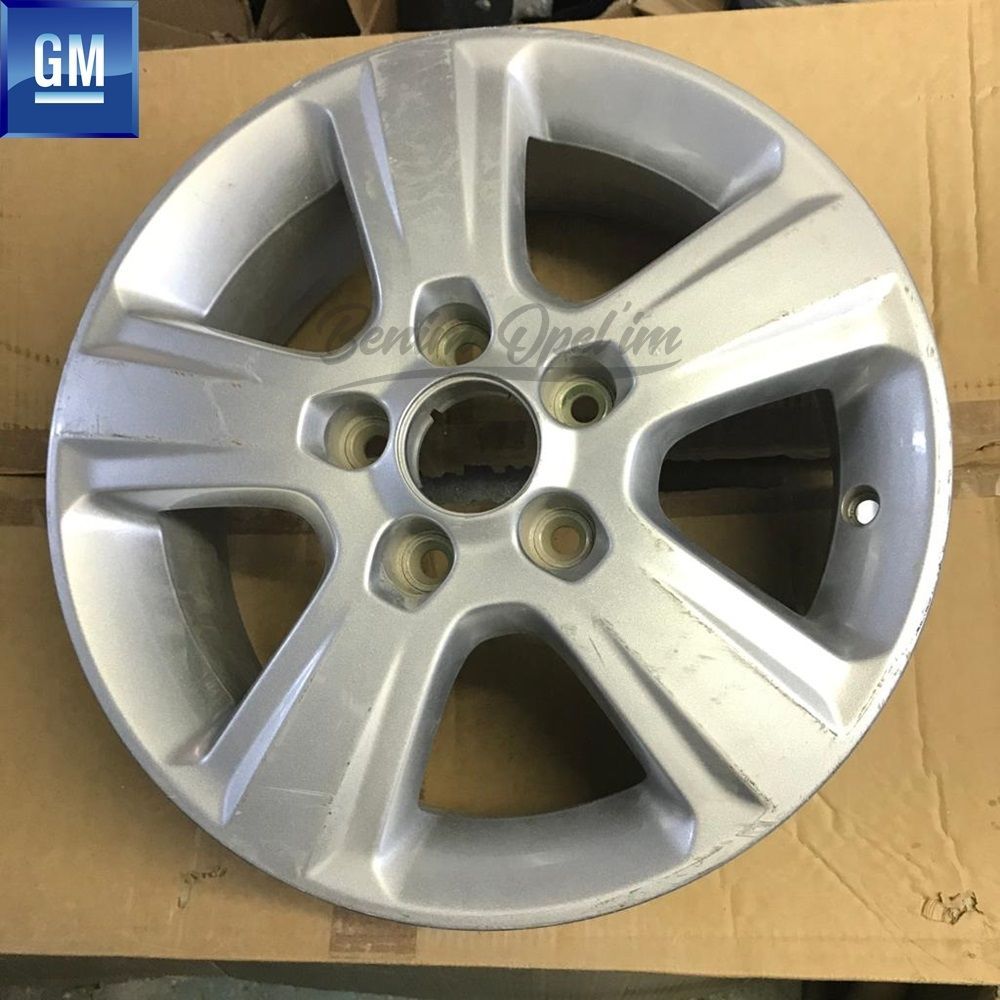 Opel Combo C Silver Steel Rim Silver Grey 5 Wheel 6Jx15 Code: Zt 1 Piece Price GM Genuine 13178956 - 1002178