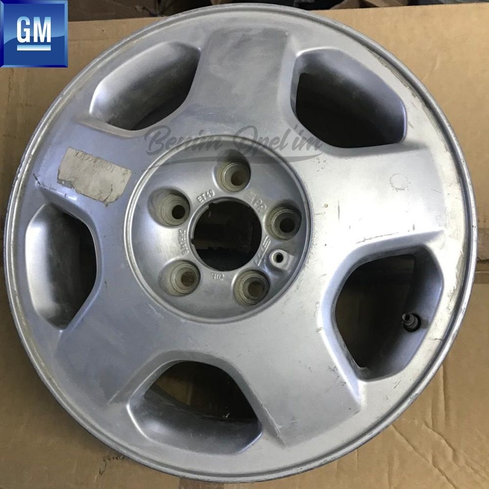 Opel Vectra B Steel Rim Silver Grey 5 Wheel 6Jx15 Inch Code: Pr-Wz 1 Piece Price GM Genuine 1002466 - 9118902